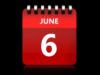 3d 6 june calendar