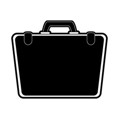 business briefcase icon image vector illustration design  black and white