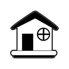 house or home icon image vector illustration design  black and white