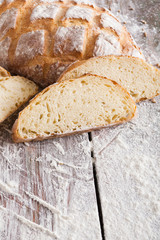Bakery concept. Plenty of sliced white bread background