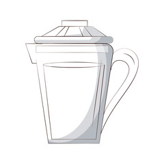 Fototapeta premium orange juice in jug image vector illustration design 