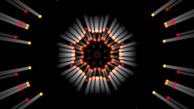 Fractal de luces de colores con intermitencia y fulgor o destellos