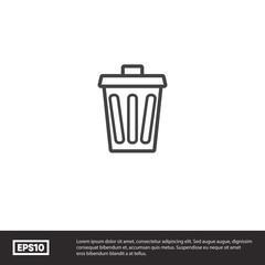 Trash vector icon