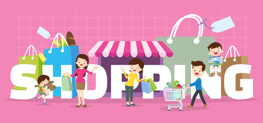 family shopping concept