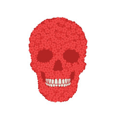 Red verbena skull