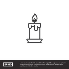 Candle vector icon