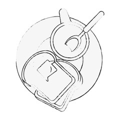 Sliced bread food icon vector illustration graphic design
