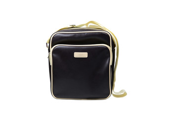 the deep brown mail bag  on white background isolated