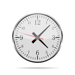 Realistic clock isolated. Vector Illustration