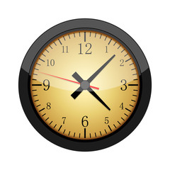 Realistic clock isolated. Vector Illustration