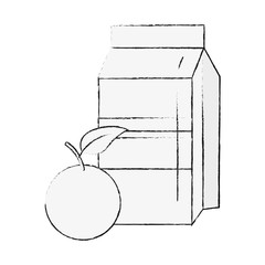 Orange juice box  Delicious donuts dessert icon vector illustration graphic design