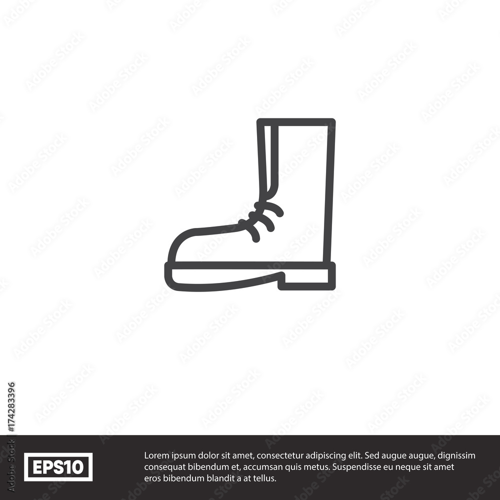 Wall mural Boot vector icon