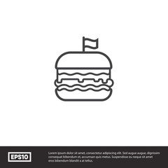 Hamburger vector icon