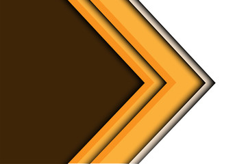 Abstract yellow arrow overlap on white design modern futuristic background vector illustration.