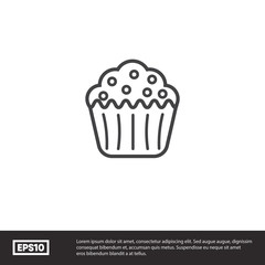 Cupcake vector icon