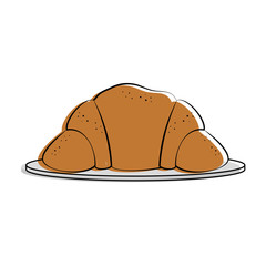 croissant pastry food related image vector illustration design 