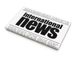News concept: newspaper headline International News