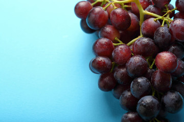 Ripe red grapes closeup