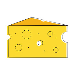 cheese slice  icon image vector illustration design 
