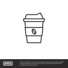 Coffee cup vector icon