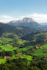 Aramaio valley in Alava with Udalaitz mountain