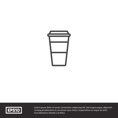 Coffee cup vector icon