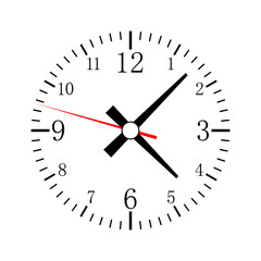 Clock icon. Vector illustration.