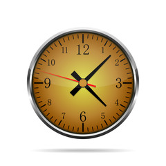 Realistic clock isolated. Vector Illustration