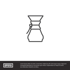 Flower vase vector icon