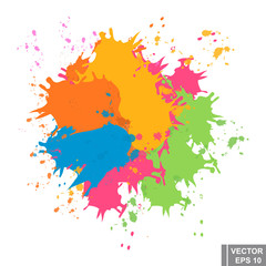 Bright spots from paint. Spray. Rainbow. Abstract background. For your design