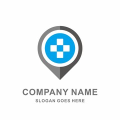 Obraz premium Medical Pharmacy Healthcare Geometric Cross Hospital Clinic Wellness Business Company Stock Vector Logo Design Template