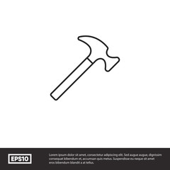 Hammer vector icon