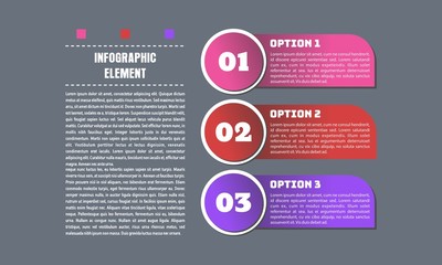 Modern Option Banner Step Business Concept Infographic Element Template for Landing Page, Web Banner, Brochure, Report, Web Design, Workflow Layout, Diagram