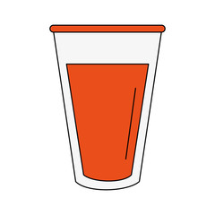 Juice glass isolated Delicious donuts dessert icon vector illustration graphic design