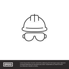 Engineering helmet vector icon