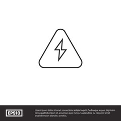 Fototapeta premium Energy warning vector icon