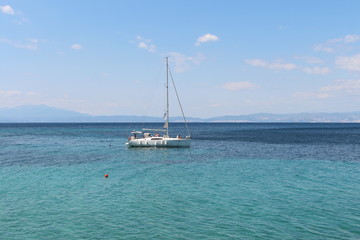 Obraz premium Boat on sea