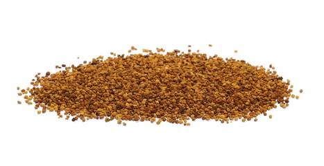 pile fresh bee pollen isolated on white background