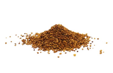 pile fresh bee pollen isolated on white background