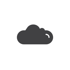 Cloud icon vector, filled flat sign, solid pictogram isolated on white. Symbol, logo illustration.