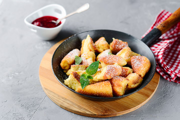 Kaiserschmarren, traditional austrian pancake dessert