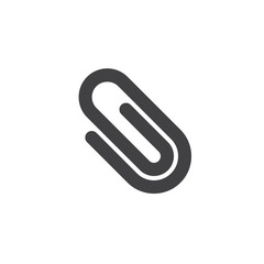 Obraz premium Paper clip icon vector, filled flat sign, solid pictogram isolated on white. Symbol, logo illustration.