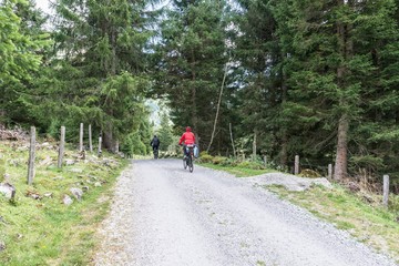 Obraz premium Wanderer im Weißpriachtal in Lungau, Österreich