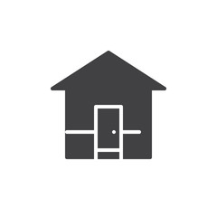 Home icon vector, filled flat sign, solid pictogram isolated on white. Symbol, logo illustration.
