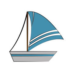 sailboat ship icon image vector illustration design 