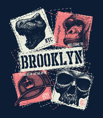 vintage urban typography vector illustration © RLRRLRLL