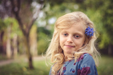 lovely smiling  blond girl