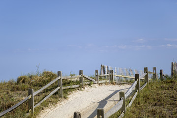 Fototapeta na wymiar Atlantic City walkway by the ocean
