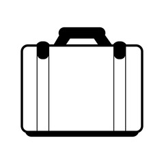 business suitcase icon image vector illustration design  black and white