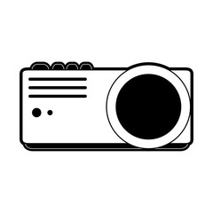 video projector icon image vector illustration design  black and white